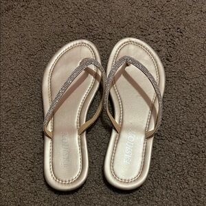 Gold Rhinestone Sandals